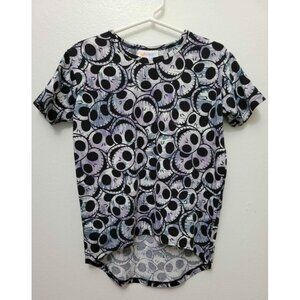 Girls LuLaRoe Jack Skellington Gracie Top Sz 4 EUC Halloween